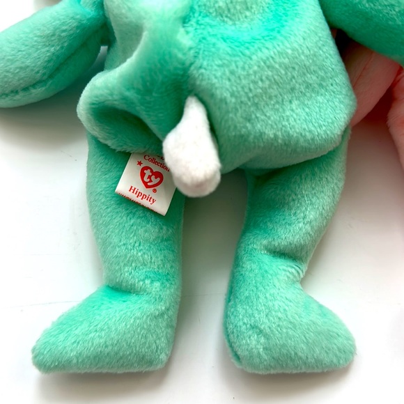 3 Ty Beanie Babies Bunny Rabbits RETIRED Trio Hippity Hoppity Floppity PRISTINE - Picture 5 of 11